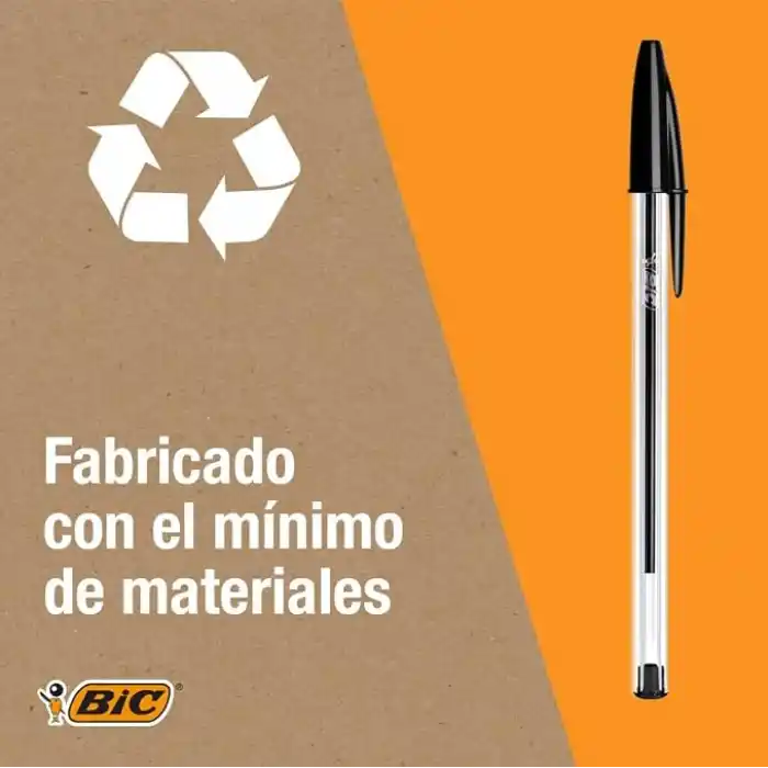 BIC Cristal Orijinal Tükenmez Kalem, Orta Uçlu (1,00 mm), Altıgen Şaft ve Uygun Kapaklı - Mavi, Her Biri 10 Adet Karton Kutu
