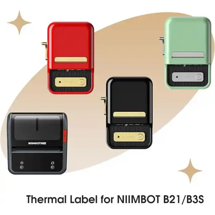 NIIMBOT B21/B3S 1,96 x 2,75 inç (50 × 70 mm) su geçirmez yapışkan kağıt etiketi bandı, kendinden yapışkanlı gönderi adresi etiketleri için, 1 rulo 110 adet (beyaz)