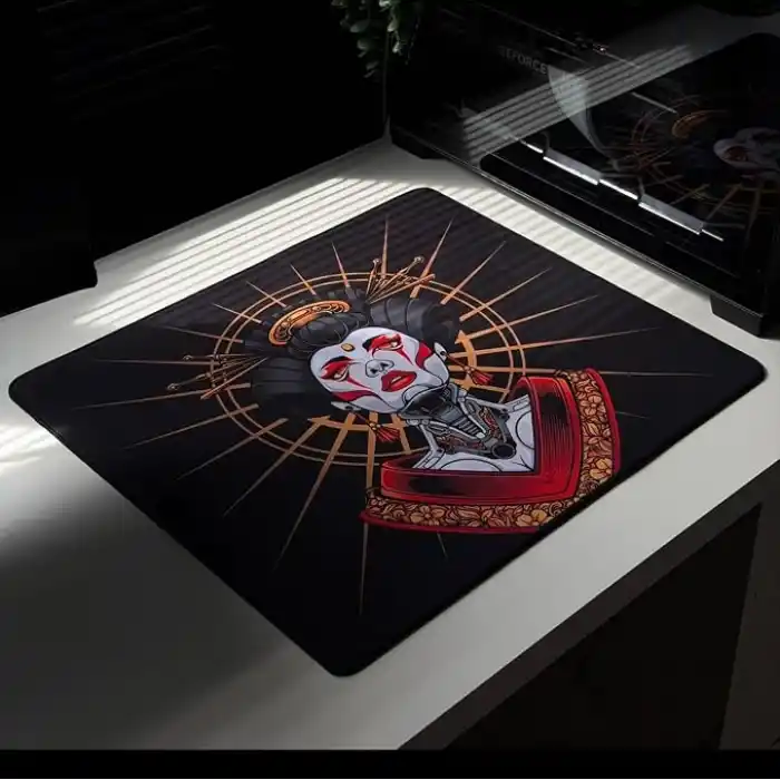 Klasse Zen Poron Series 490x420x3,5 mm E-Sports Gaming Oyuncu Mouse Pad (Control, Geisha, 49x42 cm)