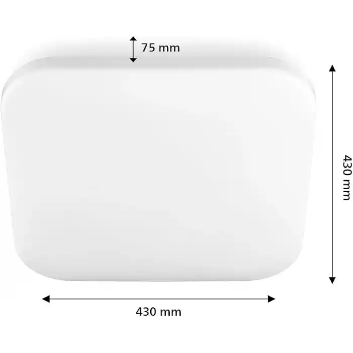 Philips Mauve Kare Tavan Lambası 24W 4000K Gün Işığı