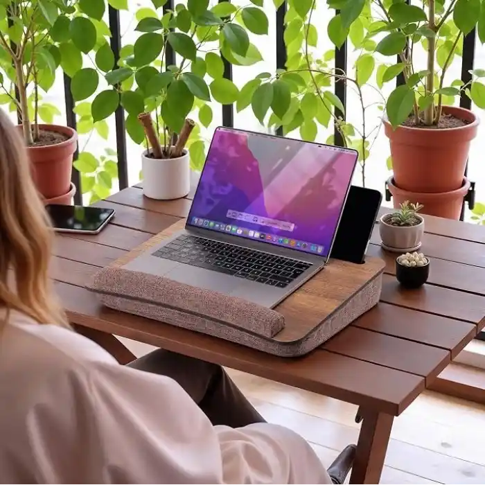 Vigo Wood-LS013 Minderli Laptop Sehpası (Ceviz)