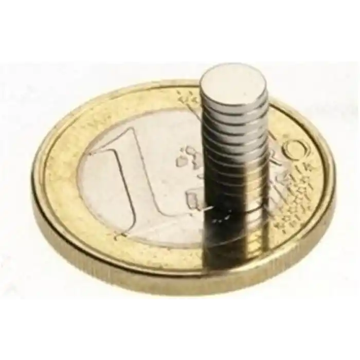hdg 100 Adet Çap 6mm X Kalınlık 1mm Yuvarlak Süper Güçlü Neodyum Mıknatıs
