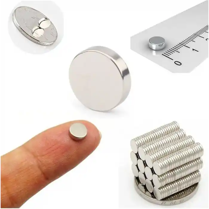 hdg 100 Adet Çap 6mm X Kalınlık 1mm Yuvarlak Süper Güçlü Neodyum Mıknatıs
