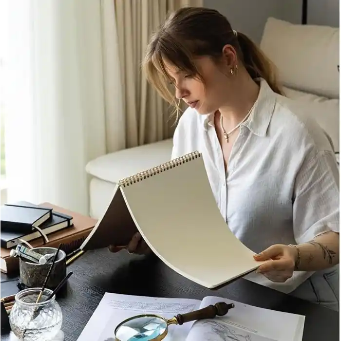 A4 Siyah Kraft Kapak Eskiz Defteri 60 Yaprak 140 gr. Perforajlı Sketch Book