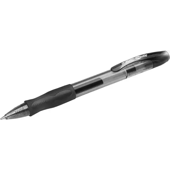 BIC Gel-ocity Orijinal Roller Kalemler, Siyah Jel Kalemler, Çizgi Genişliği Orta, Doldurulabilir, 12li Paket