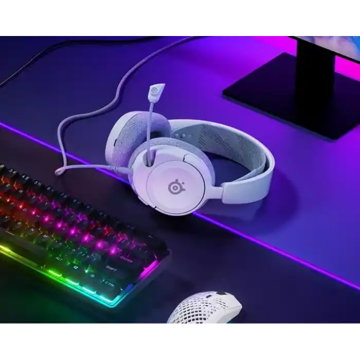 SteelSeries Arctis Nova 1 – Multi-Platform Gaming Kulaklık – Hi-Fi Sürücü – 360° Surround Ses – AirWeave Memory Foam Kulak Yastıkları – Gürültü Önleyici Mikrofon, PC, PS5, PS4, Switch, Xbox – Beyaz