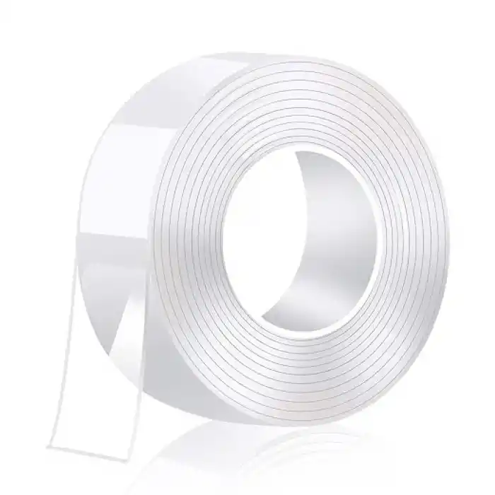 PDAteknoloji Su Sızdırmaz Çift Taraflı Şeffaf Bant 5 Metre Ekstra Güçlü Yıkanabilir İnce Nano Bant Genişlik 30mm Kalınlık 1mm Halı Ev Mutfak Banyo Araba Ofis için LTS-BND07