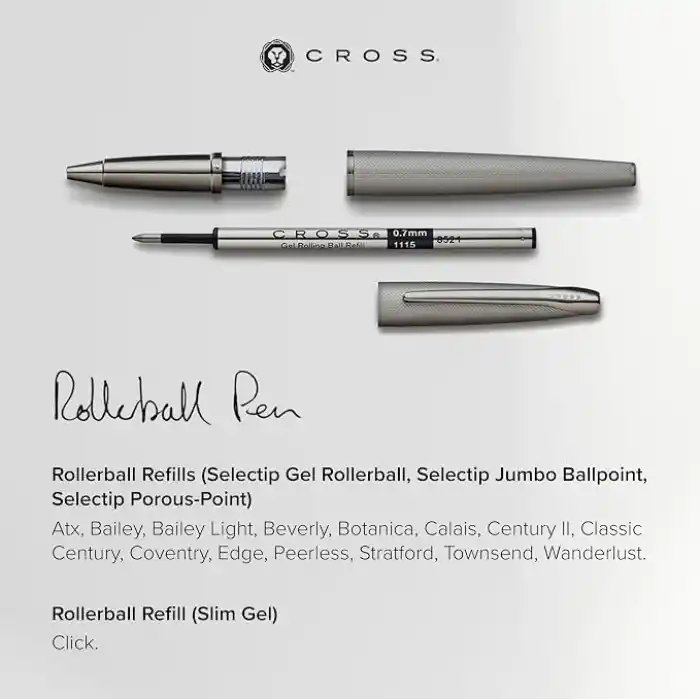 Cross 8910-2 Slim Jel Roller Refil Mavi M Uç
