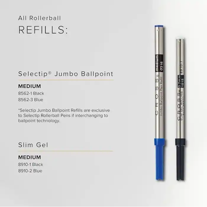 Cross 8910-2 Slim Jel Roller Refil Mavi M Uç