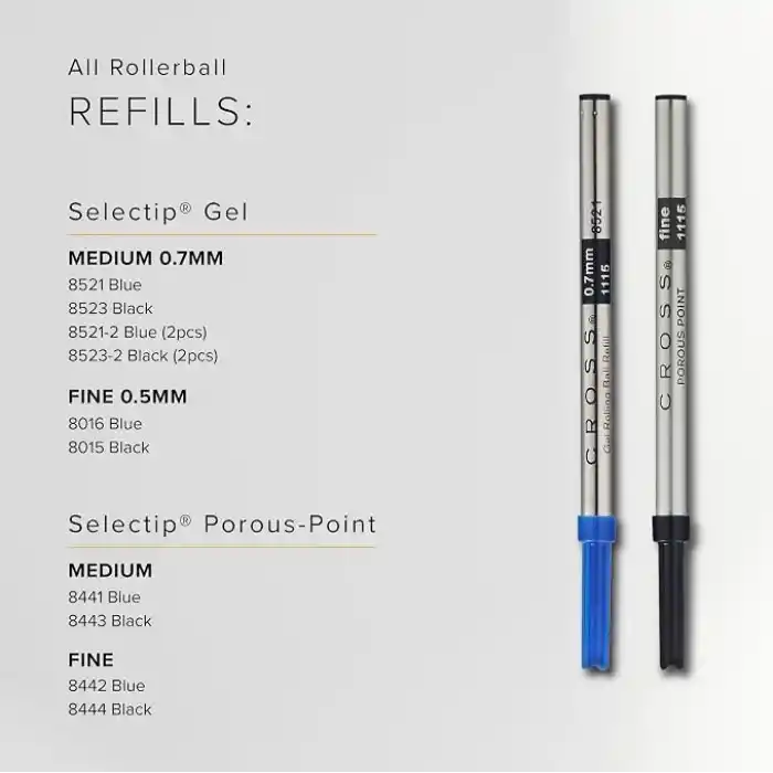 Cross 8910-2 Slim Jel Roller Refil Mavi M Uç