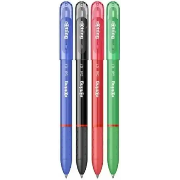 Rotring Gel 0.7 Jel Kalem Seti 4lü, Kırmızı-Mavi-Siyah-Yeşil