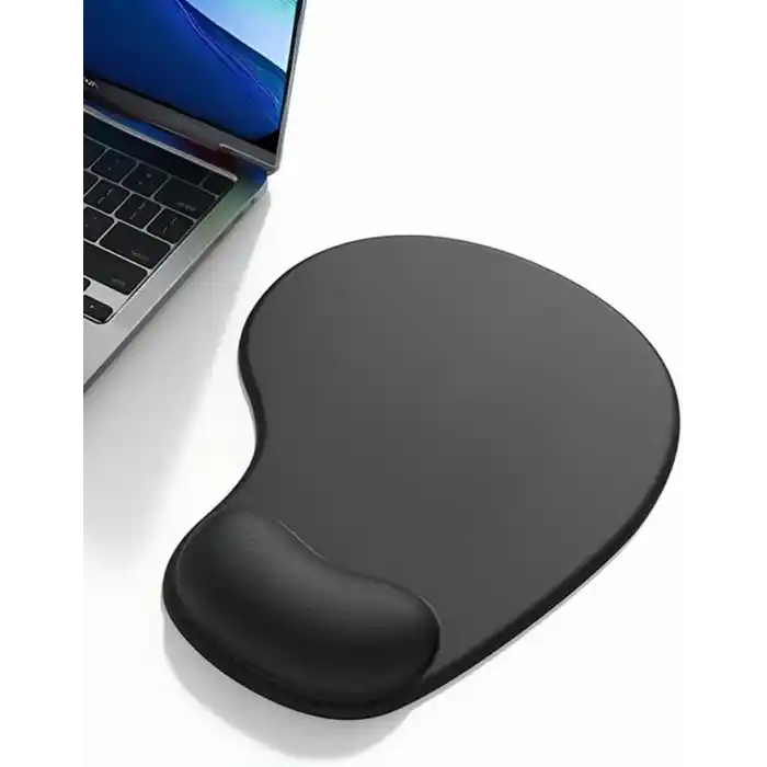 ErgoPad Bilek Destekli Ergonomik Kaymaz Taban Mouse Pad, Masa Pedi Siyah