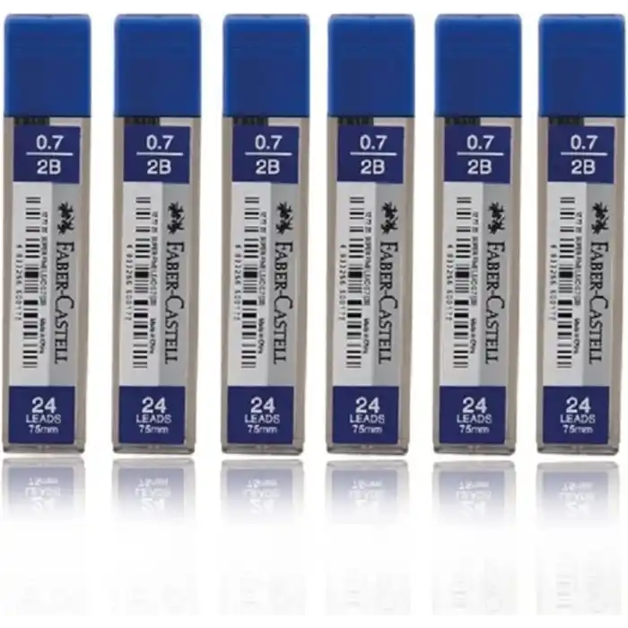 Faber-Castell Faber Castell 6 Tüp 75mm 2b 0.7 Kalem Ucu