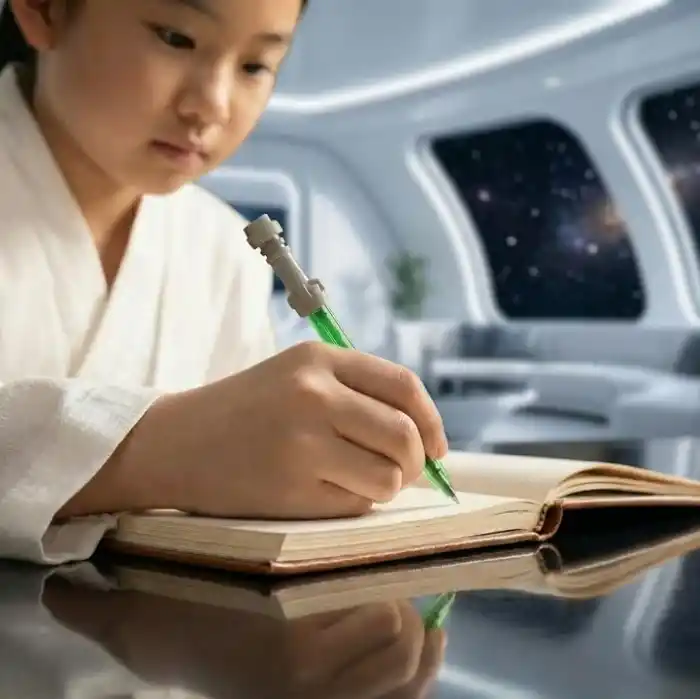 LEGO Star Wars ışın kılıcı jel kalem seti – 4 jel kalem, kırmızı, mavi, yeşil ve mor, ışın kılıcı tasarımlı, resmi hayran ürünü, 6 yaş ve üzeri çocuklar için hediye
