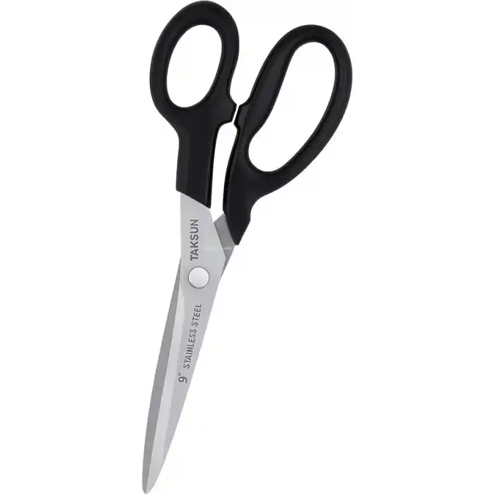 Taksun Paslanmaz Çelik Makas, GL120, Keskin Bıçak, Ofis, Okul Kullanımı, Çok Amaçlı, Dayanıklı Vidalı Yapı, Ergonomik, Hassas Kağıt, Karton, Kumaş Kesimi, Profesyonel Terzi Makası, 9