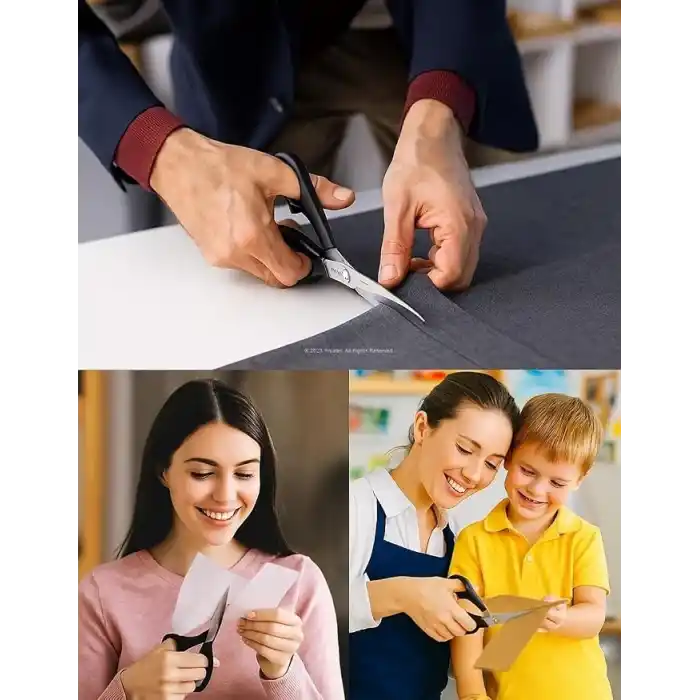 Taksun Paslanmaz Çelik Makas, GL120, Keskin Bıçak, Ofis, Okul Kullanımı, Çok Amaçlı, Dayanıklı Vidalı Yapı, Ergonomik, Hassas Kağıt, Karton, Kumaş Kesimi, Profesyonel Terzi Makası, 9