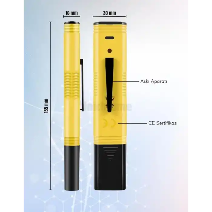 UNİCHROME Dijital Ph Metre Su Sıvı Akvaryum Ph Ölçer Kalibrasyon