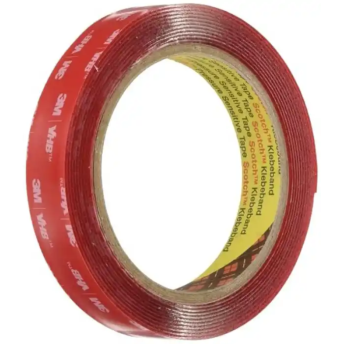 VHB 3M 4910F Montaj Yapışkan Bant Çift Taraflı - Neredeyse Görünmez Yapışkan Tabakalı Şeffaf Malzemelerin Yapıştırılmasını Sağlar - 19 mm x 3 m, Şeffaf, 1,0 mm (1li Paket)