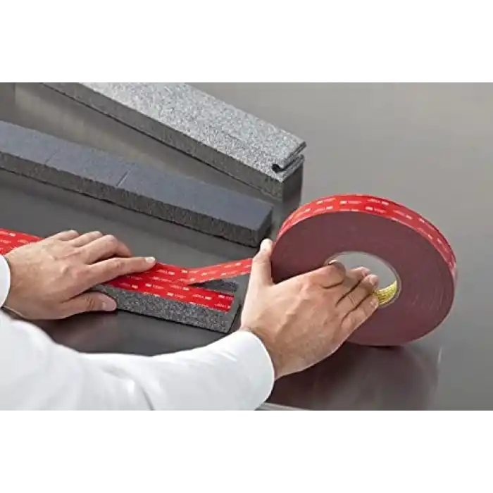 VHB 3M 4910F Montaj Yapışkan Bant Çift Taraflı - Neredeyse Görünmez Yapışkan Tabakalı Şeffaf Malzemelerin Yapıştırılmasını Sağlar - 19 mm x 3 m, Şeffaf, 1,0 mm (1li Paket)