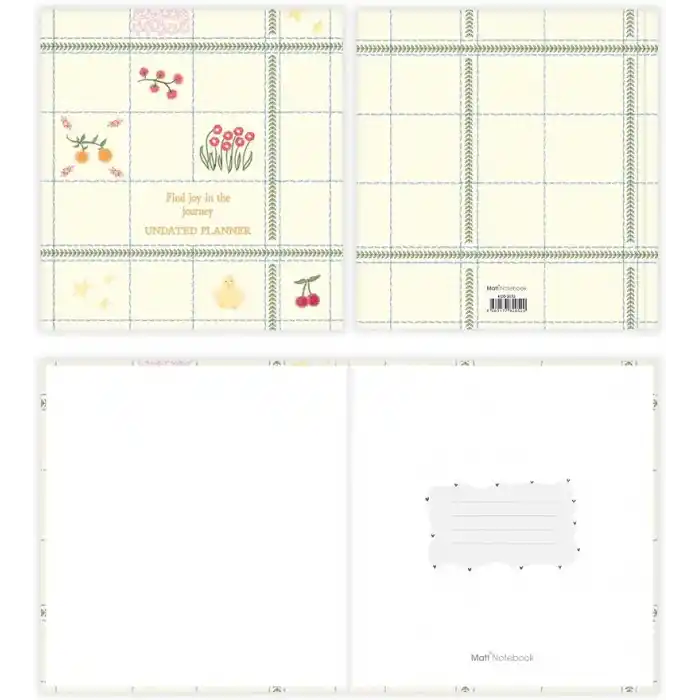 Matt Notebook 15x15 Kare Süresiz Planlayıcı Ajanda