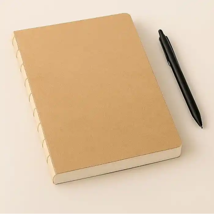 Fark Tanıtım Özel Tasarım Kraft Kapaklı A4 Defter - 180 Derece Açılabilir, Sırtı Dikişli,%100 El İşçiliği, Ofis, Okul, Günlük Kullanım İçin İdeal Defter (Noktalı)