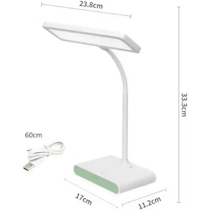 WellHise Dimmerli Led Ayarlanabilir Kablosuz Type-C Şarjlı Masa Lambası Çalışma Lambası