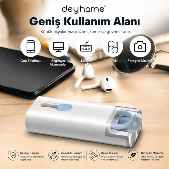 7si 1 Arada Elektronik Temizleyici Kiti, Fırçalı Klavye Temizleyici Kiti, Airpods Pro için 3ü 1 Arada Temizleme Kalemi, Kulaklık, Klavye, Dizüstü Bilgisayar, Telefon, PC Monitörü için