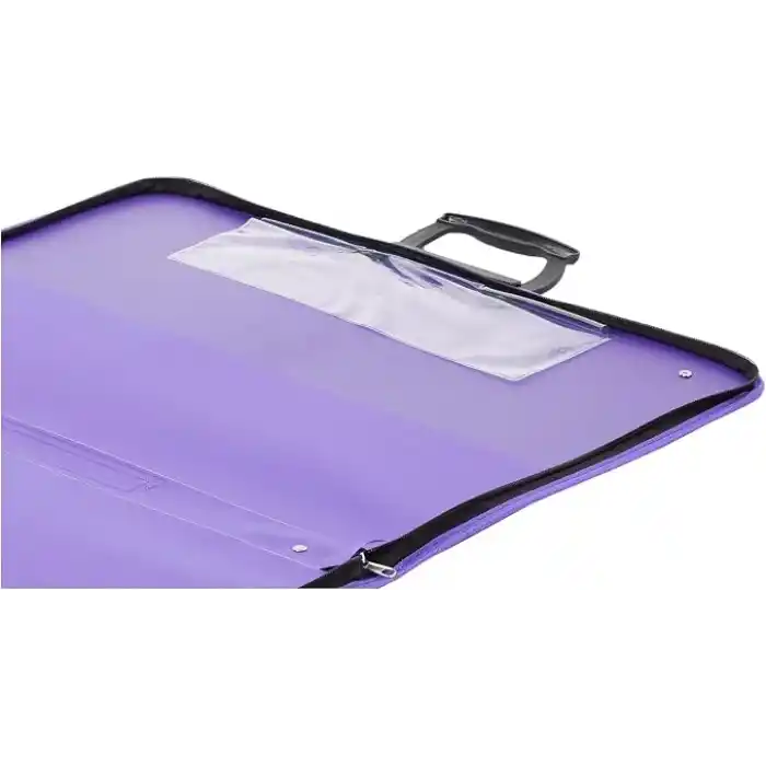 Faber-Castell Proje Çantası Mor, 38x55 cm, Askılı Taşıma, Kalemlikli, Sert Kapaklı, El Yormayan Ergonomik Kulp