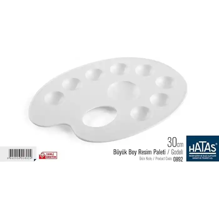 HATAS ÖĞRENCİ RESİM PALETİ BÜYÜK 30 cm 0892