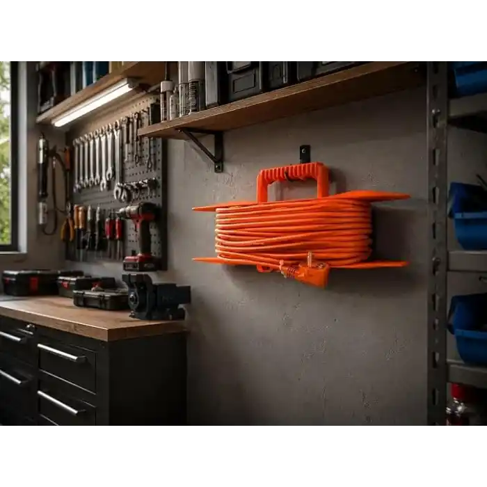 Kablo Toplayıcı Organizer, 30 Metre Kapasiteli, Plastik Kablo Sarma Aparatı, 36 Cm, Taşınabilir Kablo Düzenleyici, Sabitleme Yuvalı, Pratik Kullanım, Kablo Tutucu