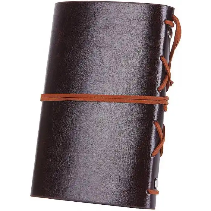 Retro Vintage Denizcilik Defteri Klasik PU Deri Kapak Not Defteri Seyahat Günlüğü Seyahat Dergisi Doldurulabilir Eskiz Defteri Spiral Halka Binder Günlüğü Boş Sayfalar, Astarsız Kağıt, Retro Kolye, Klasik Kabartmalı (130x185 mm, Kahve)