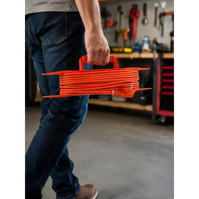 Kablo Toplayıcı Organizer, 30 Metre Kapasiteli, Plastik Kablo Sarma Aparatı, 36 Cm, Taşınabilir Kablo Düzenleyici, Sabitleme Yuvalı, Pratik Kullanım, Kablo Tutucu