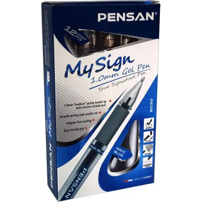 Pensan My Sıgn Jel Roller Kalem Mavi 1Mm 12li - PE06030RKMA