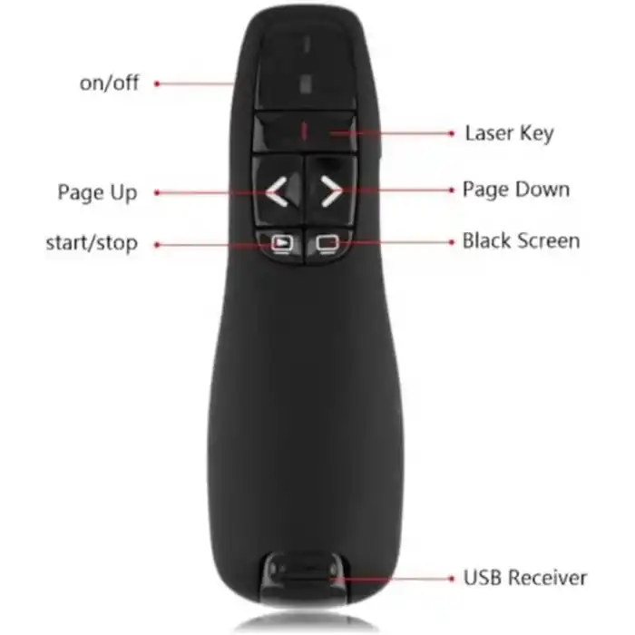 Daytona Y400 Kablosuz Presenter Lazerli 2.4 Ghz Sunum Kumandası