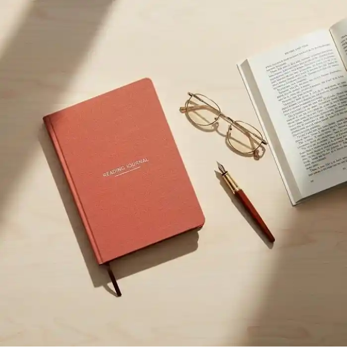Fark Tanıtım Okuma Günlüğü – A5 Sert Kapa­klı “Reading Journal, 100 Kitap İncelemesi, Günlük Okuma Takibi (Kiremit)