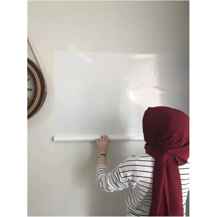 2 Tane 60x100 Beyaz Statik Akıllı Kağıt Yazı Tahtası Duvar,cama, Tahtaya Uygulanır Yapışkansız Beyaz 60 x 100