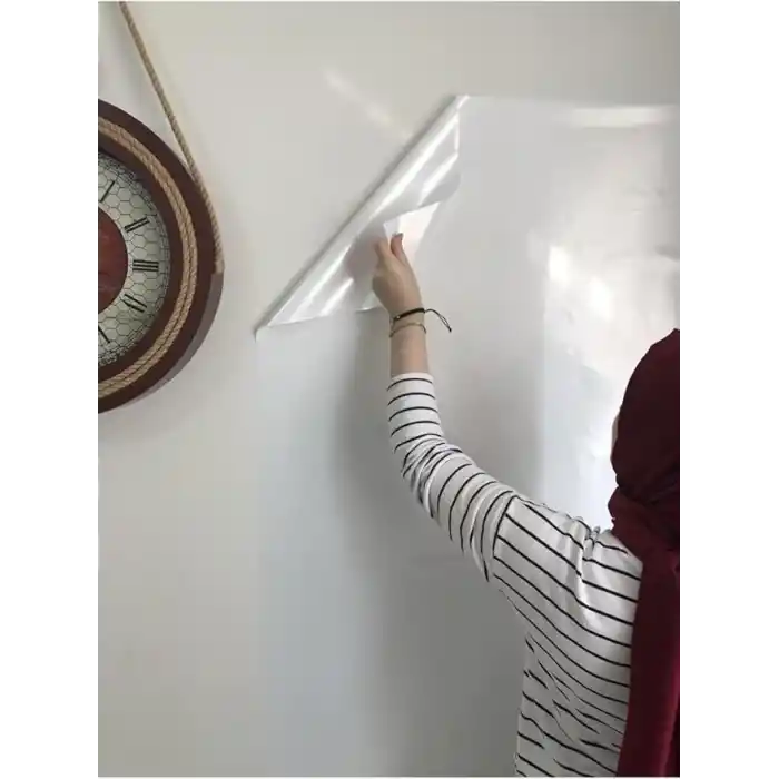 2 Tane 60x100 Beyaz Statik Akıllı Kağıt Yazı Tahtası Duvar,cama, Tahtaya Uygulanır Yapışkansız Beyaz 60 x 100