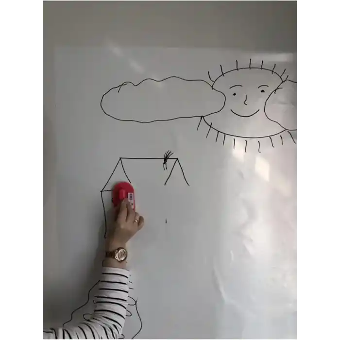 2 Tane 60x100 Beyaz Statik Akıllı Kağıt Yazı Tahtası Duvar,cama, Tahtaya Uygulanır Yapışkansız Beyaz 60 x 100