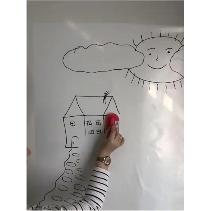 2 Tane 60x100 Beyaz Statik Akıllı Kağıt Yazı Tahtası Duvar,cama, Tahtaya Uygulanır Yapışkansız Beyaz 60 x 100