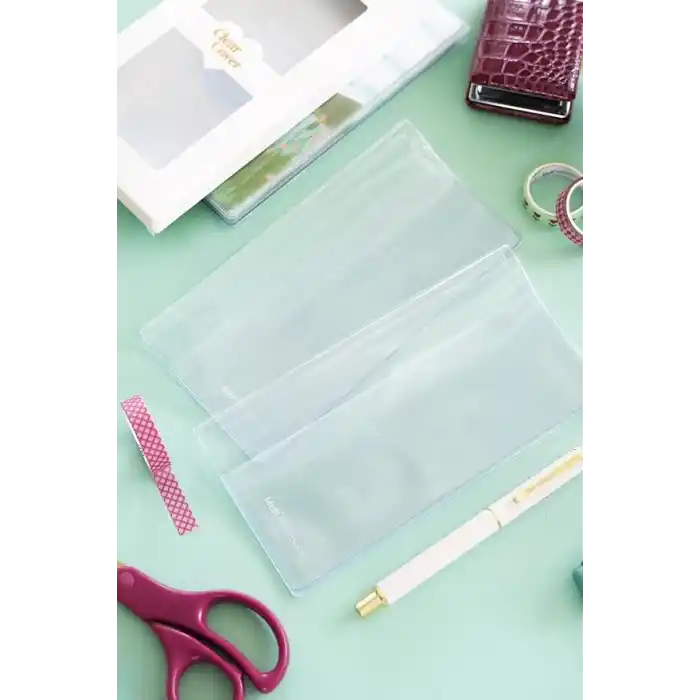 Matt Notebook 9x18 cm Ciltli Ajanda Defter Şeffaf Koruma Kılıfı