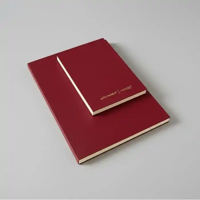Fark Tanıtım Noktalı Not Defteri – 64 Yaprak, 90 gr Ivory Kağıt, Amerikan Ciltli Not Defteri, Ofis ve Günlük Kullanım İçin İdeal (Bordo, A5 (14,8cm x 21cm))