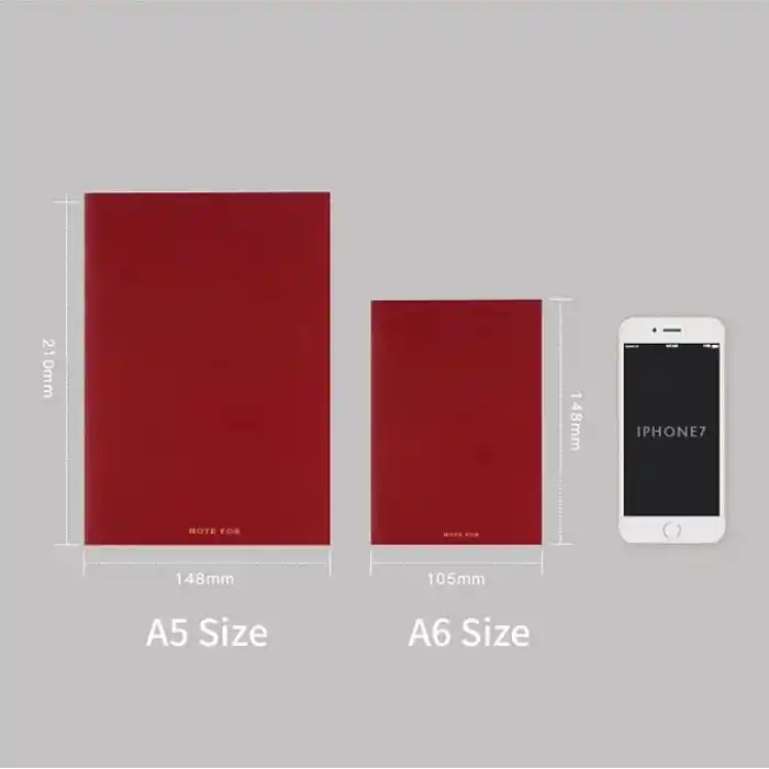 Fark Tanıtım Noktalı Not Defteri – 64 Yaprak, 90 gr Ivory Kağıt, Amerikan Ciltli Not Defteri, Ofis ve Günlük Kullanım İçin İdeal (Bordo, A5 (14,8cm x 21cm))