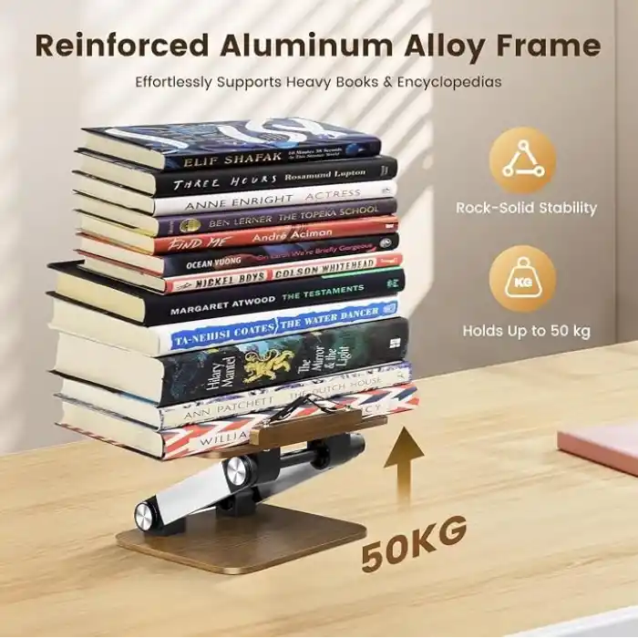 Coverzone Tablet ve Kitap Okuma Standı – Açısı Ayarlanabilir Katlanabilir Masaüstü Tutucu, Ergonomik Tasarım, Sağlam Alüminyum Alaşım, Ev ve Ofis Kullanımı İçin Evrensel Tablet Desteği | WG58