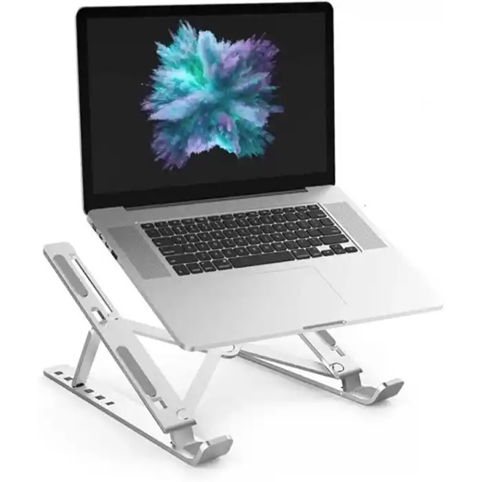 teknosepetim Macbook Laptop Bilgisayar Standı Notebook Özel Yükseltici Stand Tablet Tutucu Ayarlı Metal metal stand