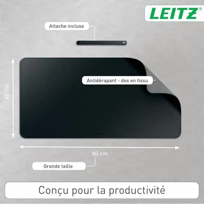 Leitz Desk Mat 40x80 cm Siyah