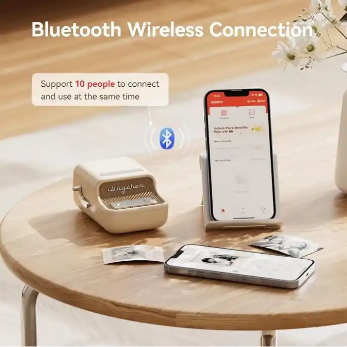 NIIMBOT Etiketleyici B21 Pro, HD 300DPI Etiket Yazıcısı - Beyaz