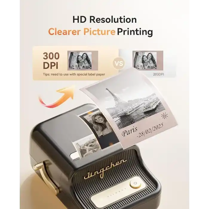 NIIMBOT B21 Pro Etiket Yapıcı, 300DPI HD Etiket Yazıcısı, Notlar, Fotoğraflar, Çalışma Grafikleri, Not Oluşturucu, 50x30mm Etiket, 230 Adet (Siyah)