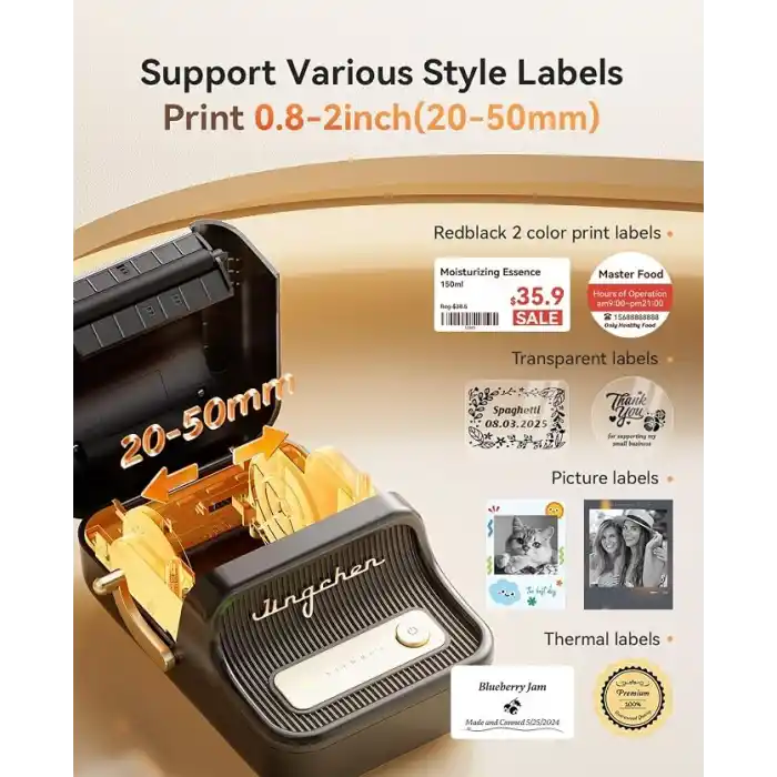 NIIMBOT B21 Pro Etiket Yapıcı, 300DPI HD Etiket Yazıcısı, Notlar, Fotoğraflar, Çalışma Grafikleri, Not Oluşturucu, 50x30mm Etiket, 230 Adet (Siyah)