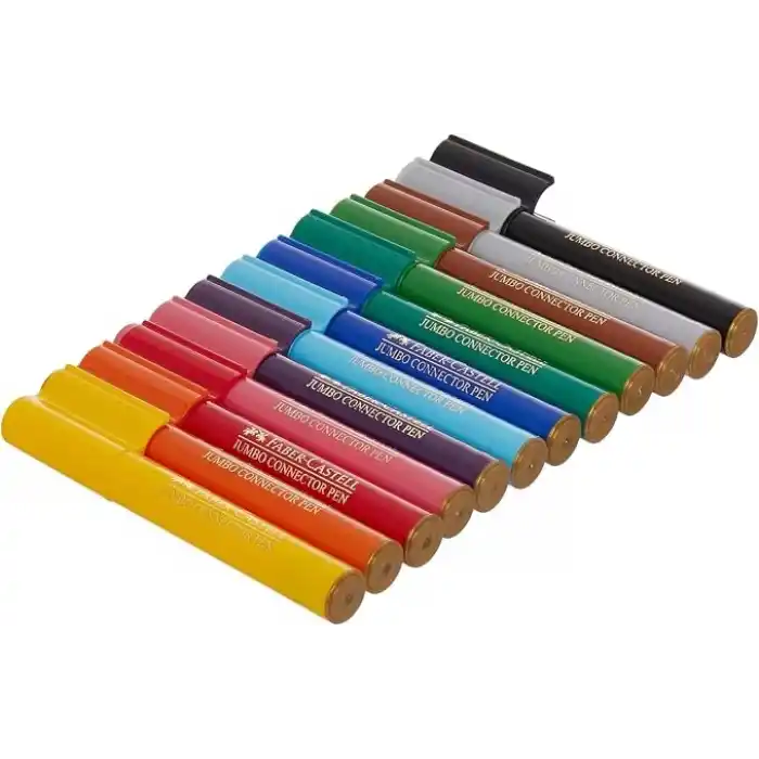 Faber-Castell Eğlenceli Jumbo Keçeli Kalem,12Li, 12 Renk