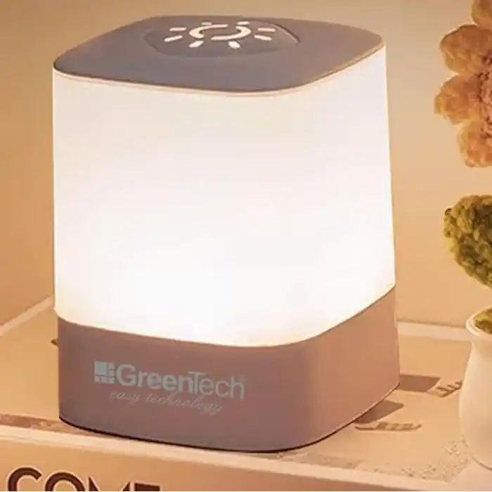 GreenTech Şarjlı Gece Lambası Dokunmatik Kare, Beyaz, 11 cm, GT-CL09
